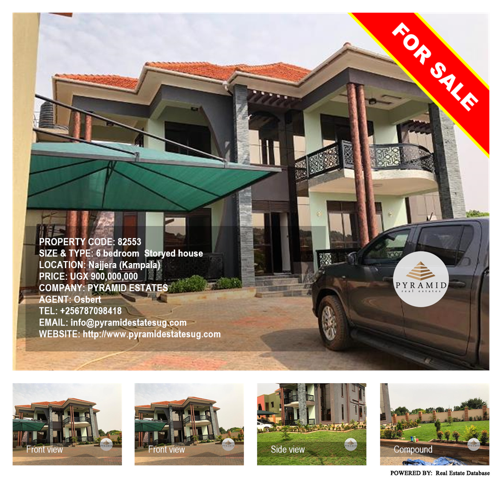 6 bedroom Storeyed house  for sale in Najjera Kampala Uganda, code: 82553