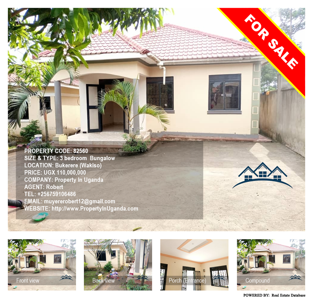 3 bedroom Bungalow  for sale in Bukeelele Wakiso Uganda, code: 82560