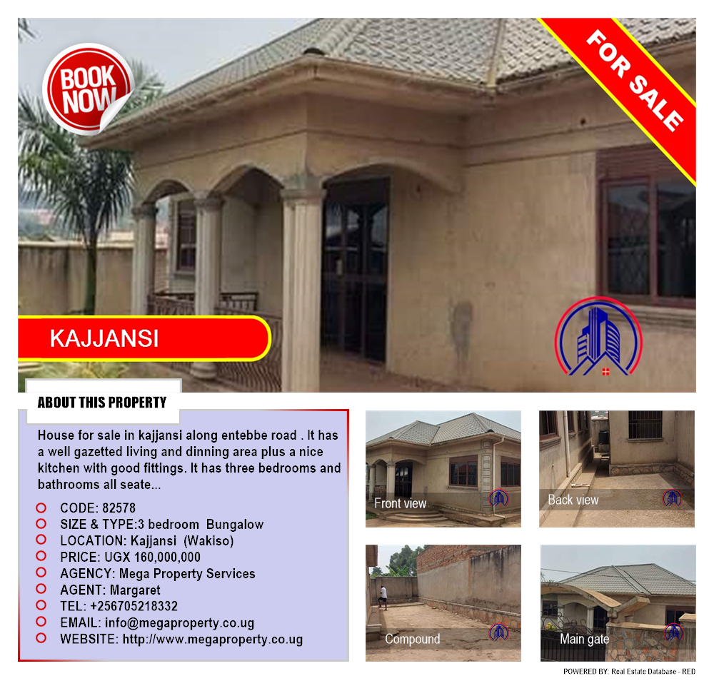 3 bedroom Bungalow  for sale in Kajjansi Wakiso Uganda, code: 82578