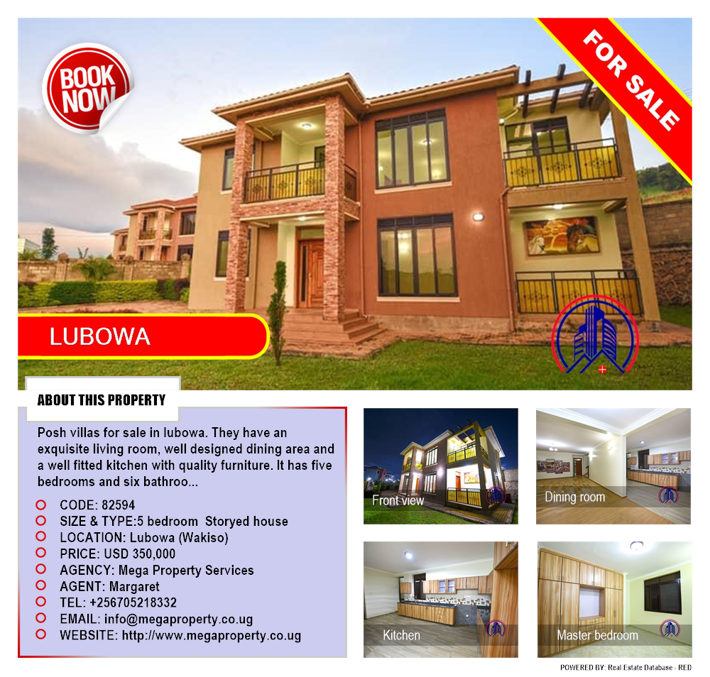 5 bedroom Storeyed house  for sale in Lubowa Wakiso Uganda, code: 82594