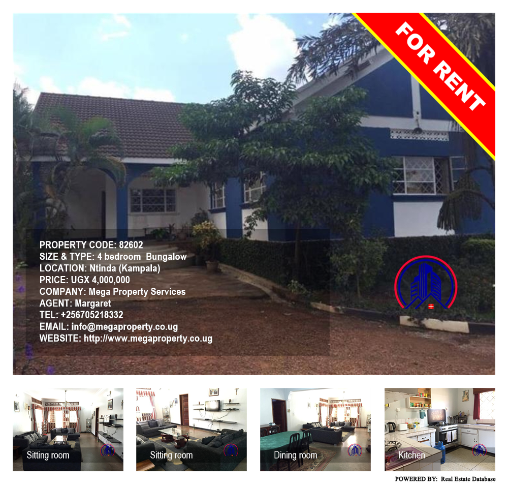 4 bedroom Bungalow  for rent in Ntinda Kampala Uganda, code: 82602