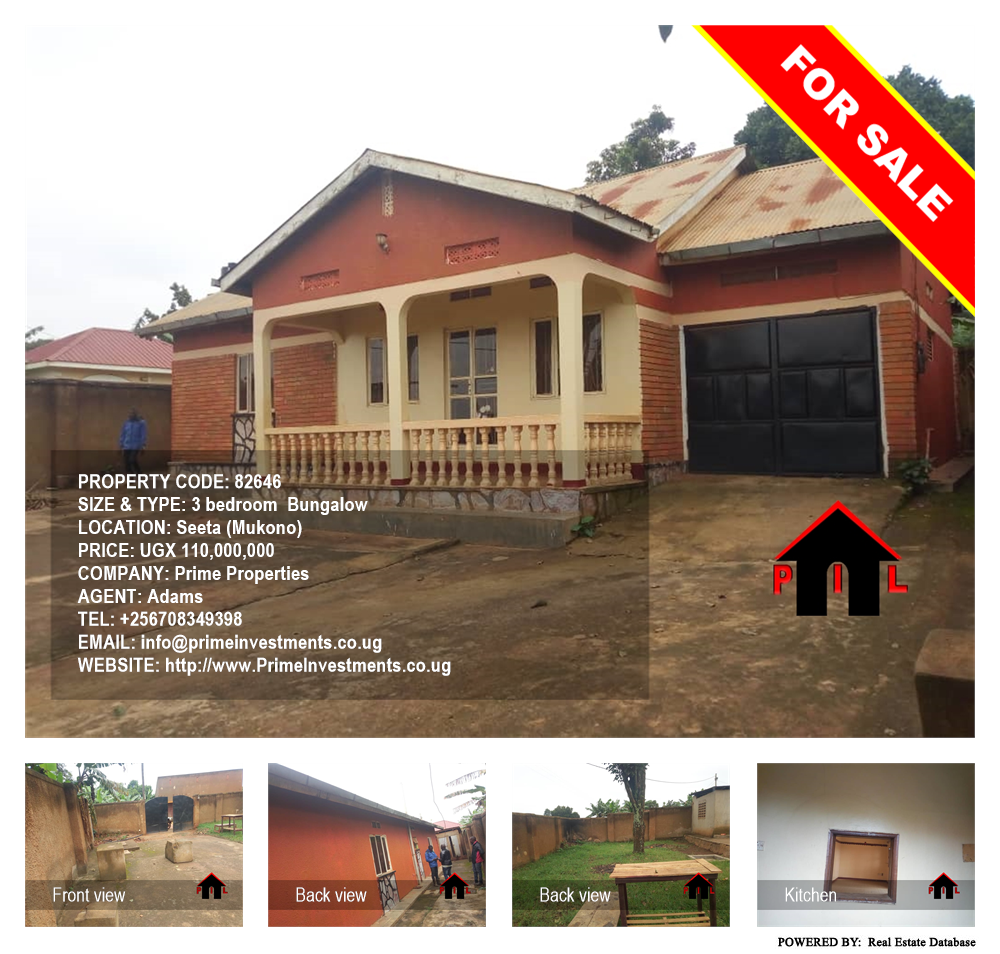 3 bedroom Bungalow  for sale in Seeta Mukono Uganda, code: 82646