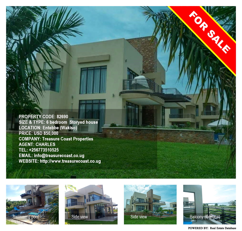 6 bedroom Storeyed house  for sale in Entebbe Wakiso Uganda, code: 82690