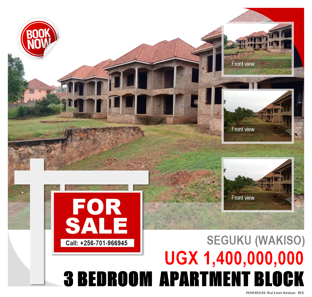 3 bedroom Apartment block  for sale in Seguku Wakiso Uganda, code: 82755