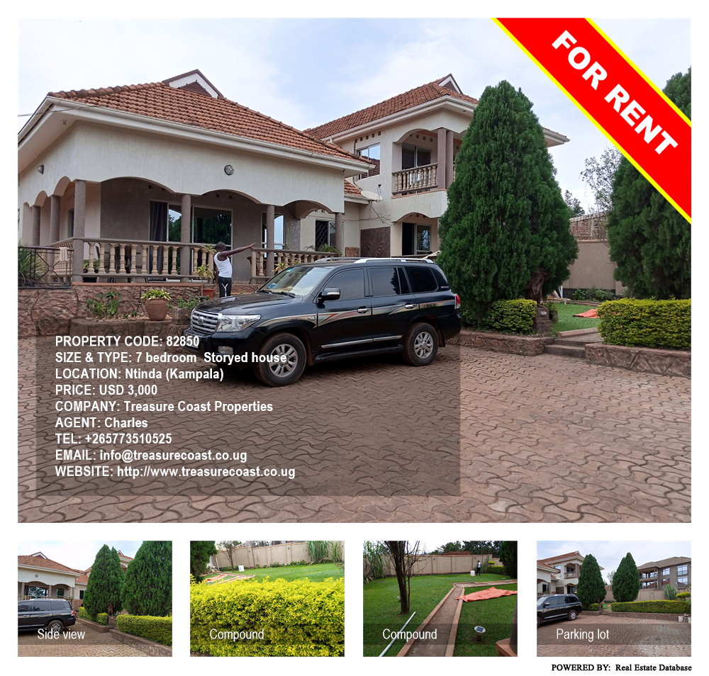 7 bedroom Storeyed house  for rent in Ntinda Kampala Uganda, code: 82850