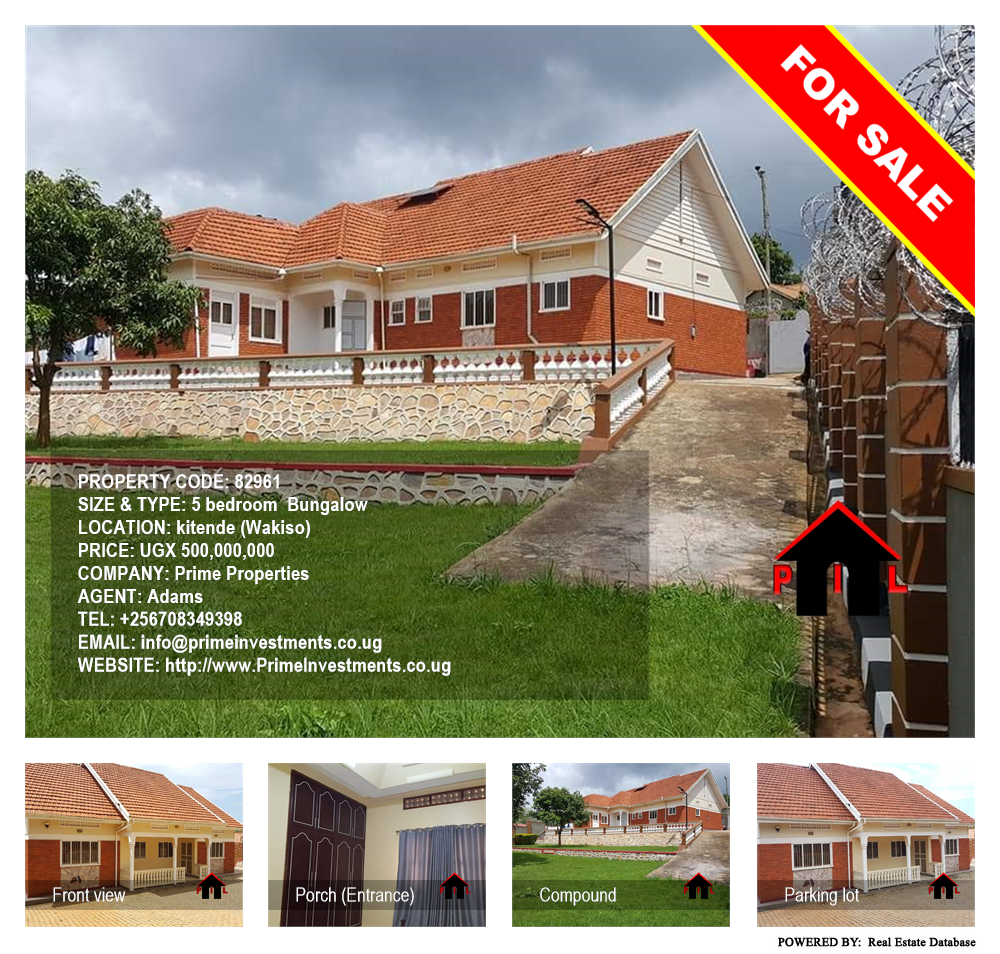 5 bedroom Bungalow  for sale in Kitende Wakiso Uganda, code: 82961