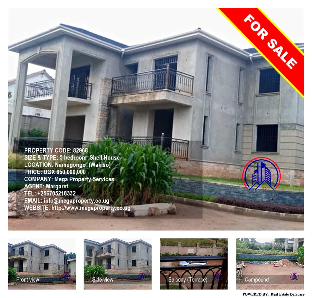 5 bedroom Shell House  for sale in Namugongo Wakiso Uganda, code: 82968