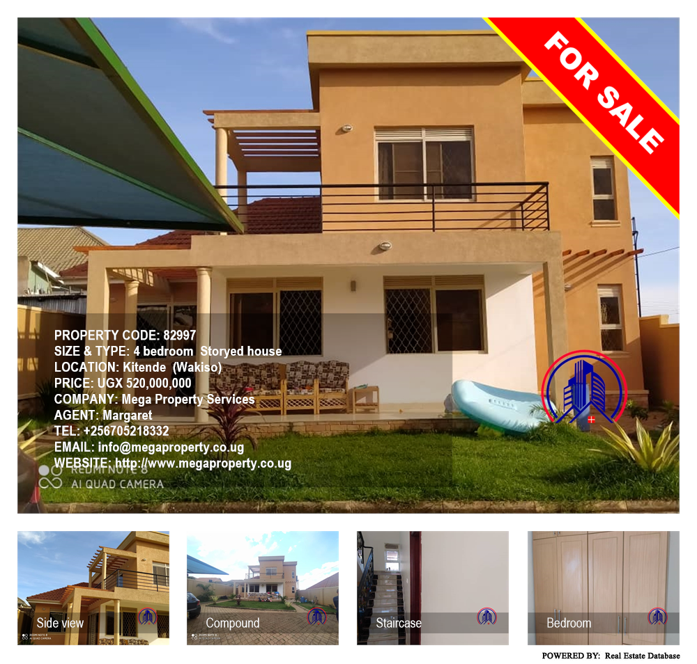 4 bedroom Storeyed house  for sale in Kitende Wakiso Uganda, code: 82997