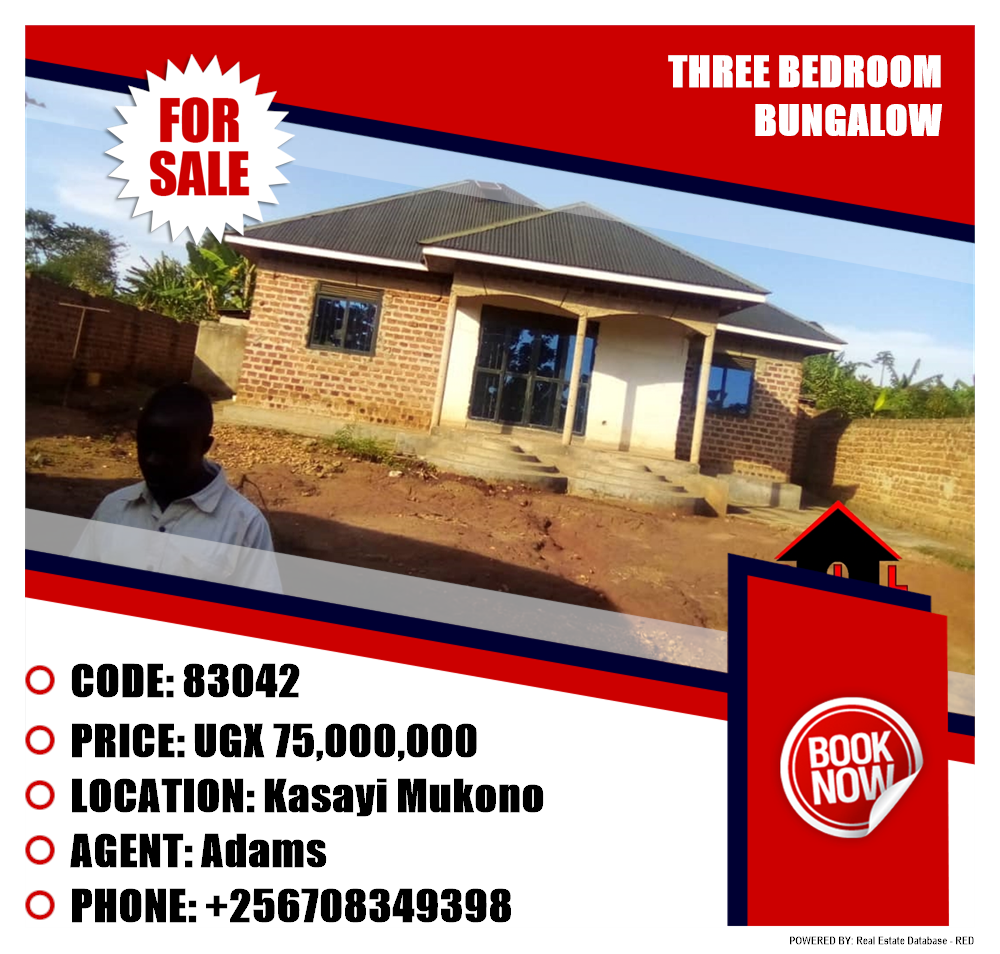 3 bedroom Bungalow  for sale in Kasayi Mukono Uganda, code: 83042