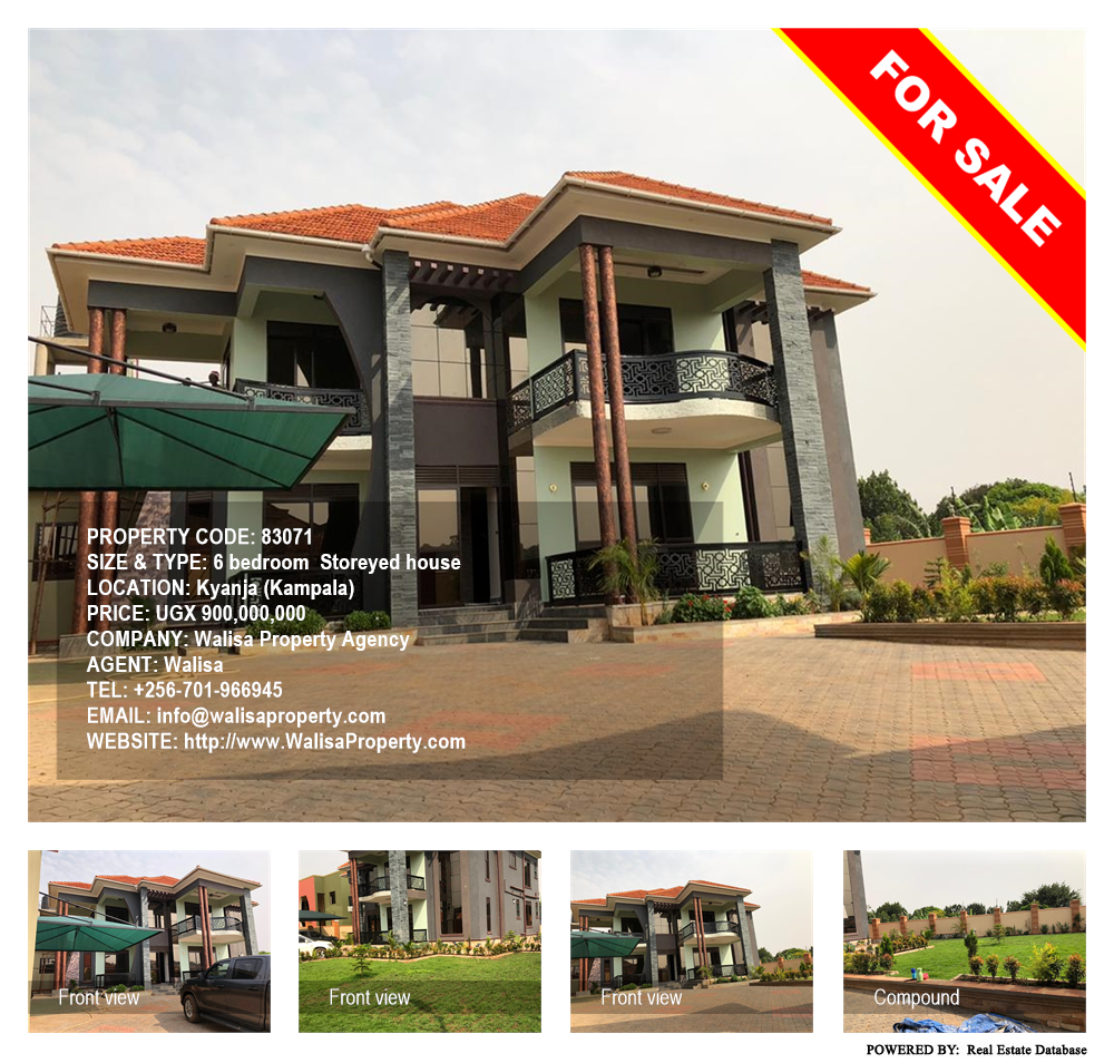 6 bedroom Storeyed house  for sale in Kyanja Kampala Uganda, code: 83071