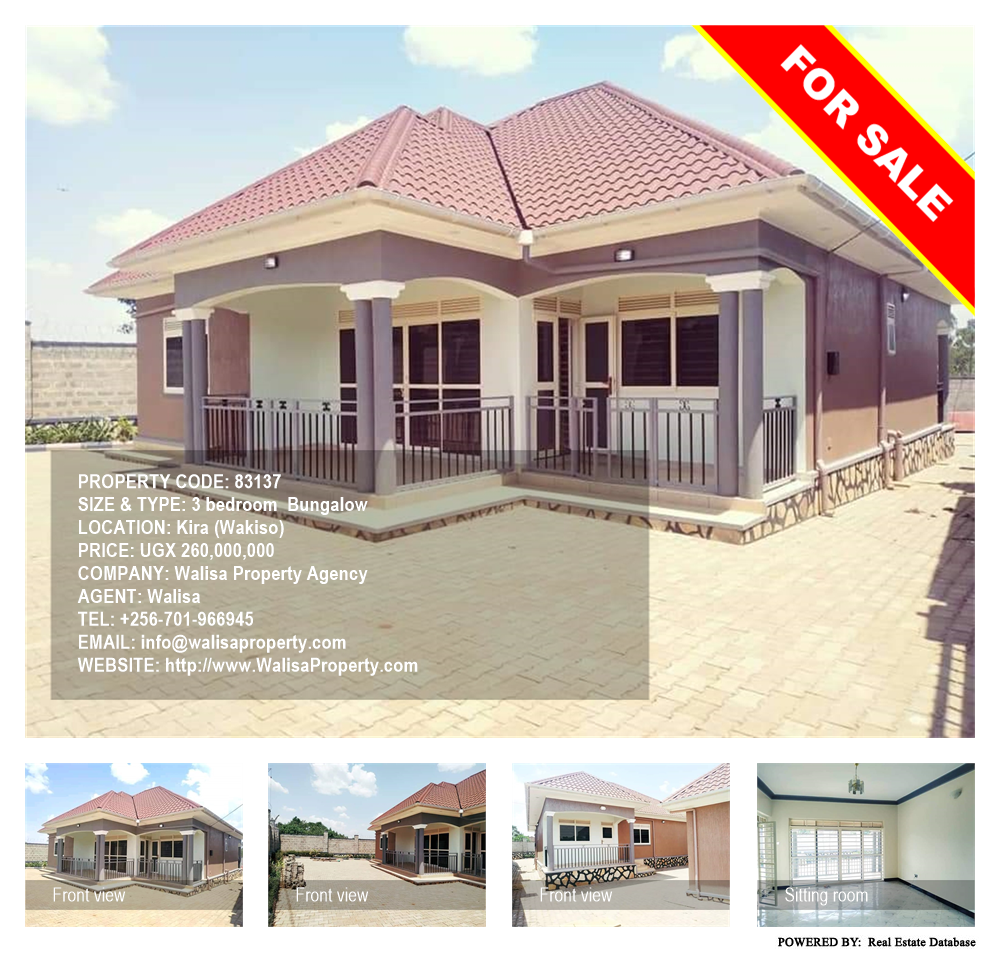 3 bedroom Bungalow  for sale in Kira Wakiso Uganda, code: 83137