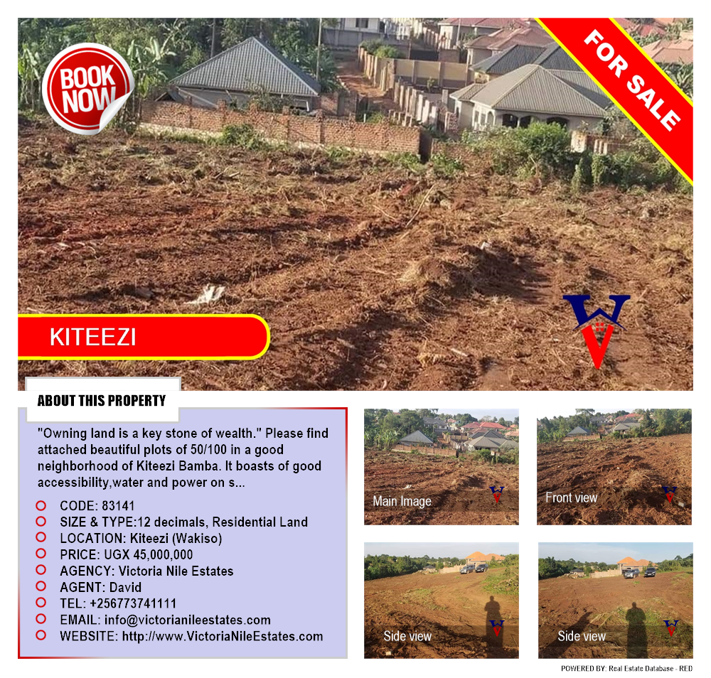 Residential Land  for sale in Kiteezi Wakiso Uganda, code: 83141