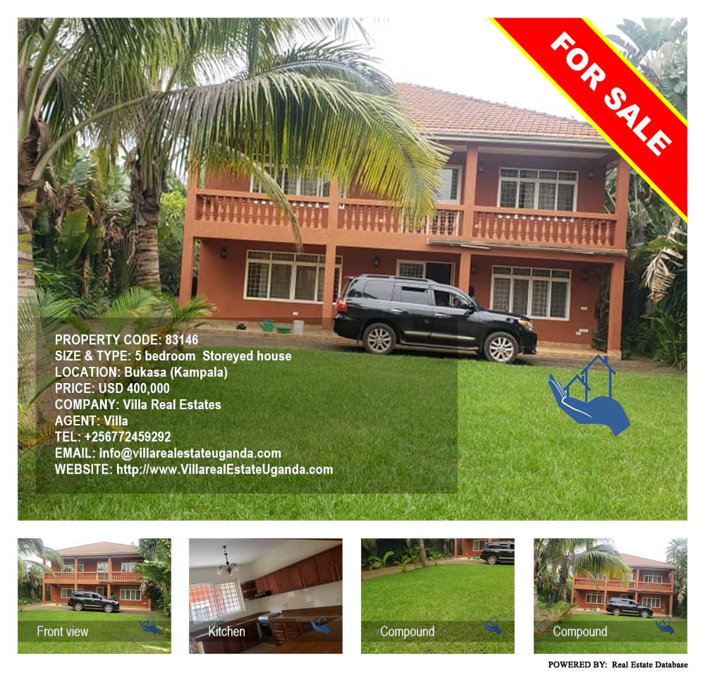 5 bedroom Storeyed house  for sale in Bukasa Kampala Uganda, code: 83146