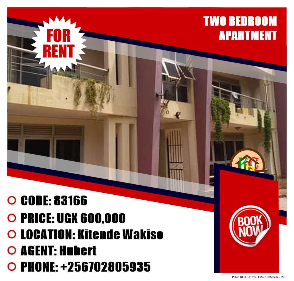 2 bedroom Apartment  for rent in Kitende Wakiso Uganda, code: 83166