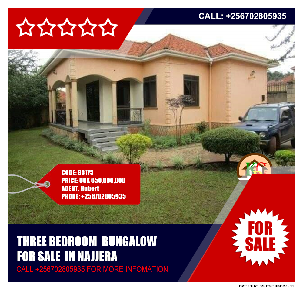 3 bedroom Bungalow  for sale in Najjera Kampala Uganda, code: 83175