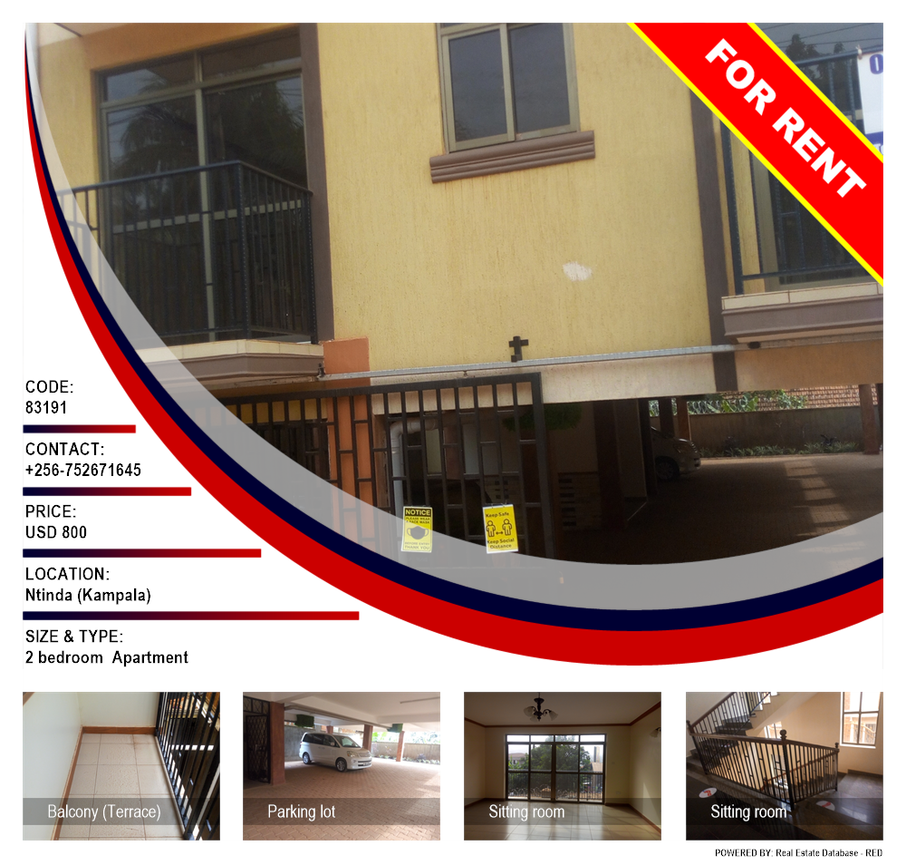2 bedroom Apartment  for rent in Ntinda Kampala Uganda, code: 83191