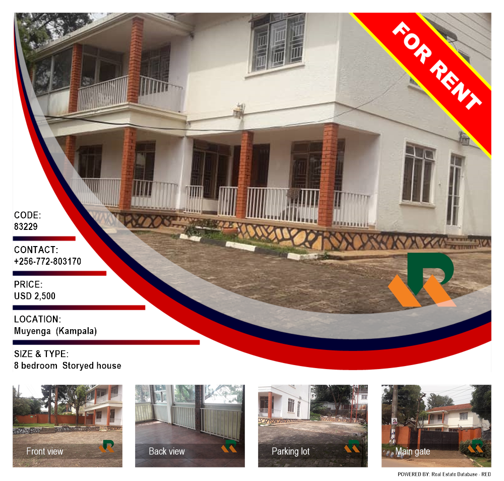 8 bedroom Storeyed house  for rent in Muyenga Kampala Uganda, code: 83229