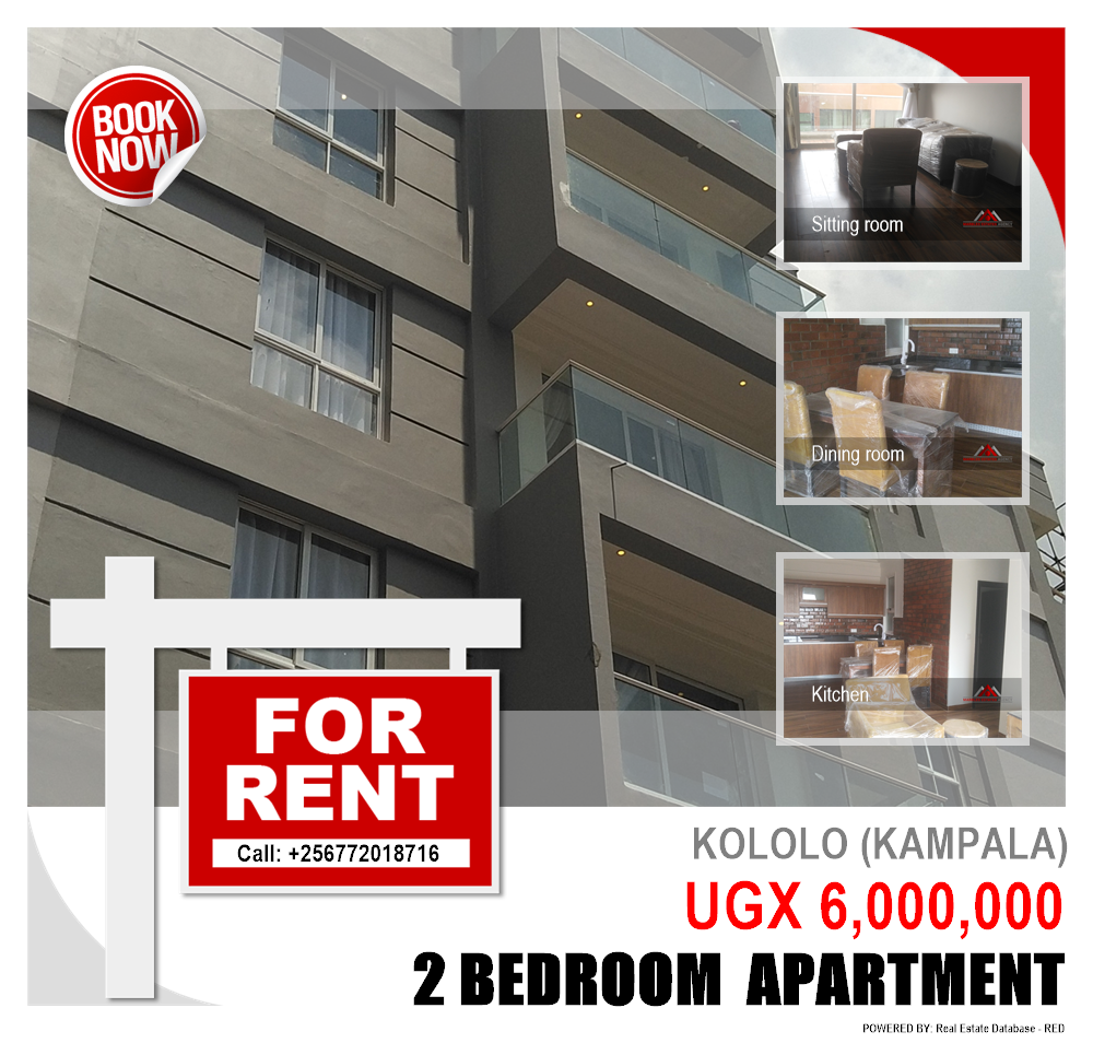 2 bedroom Apartment  for rent in Kololo Kampala Uganda, code: 83232