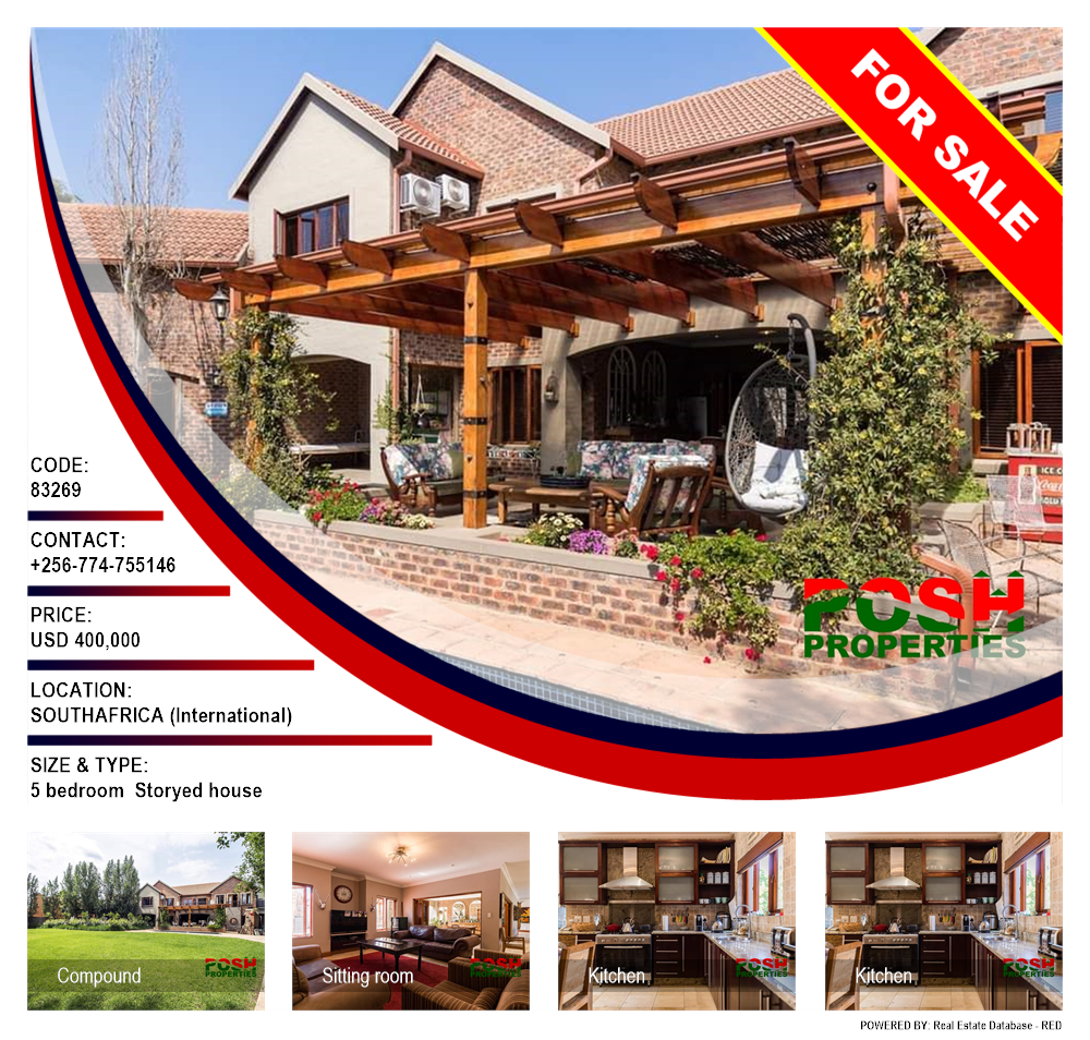 5 bedroom Storeyed house  for sale in Southafrica International Uganda, code: 83269