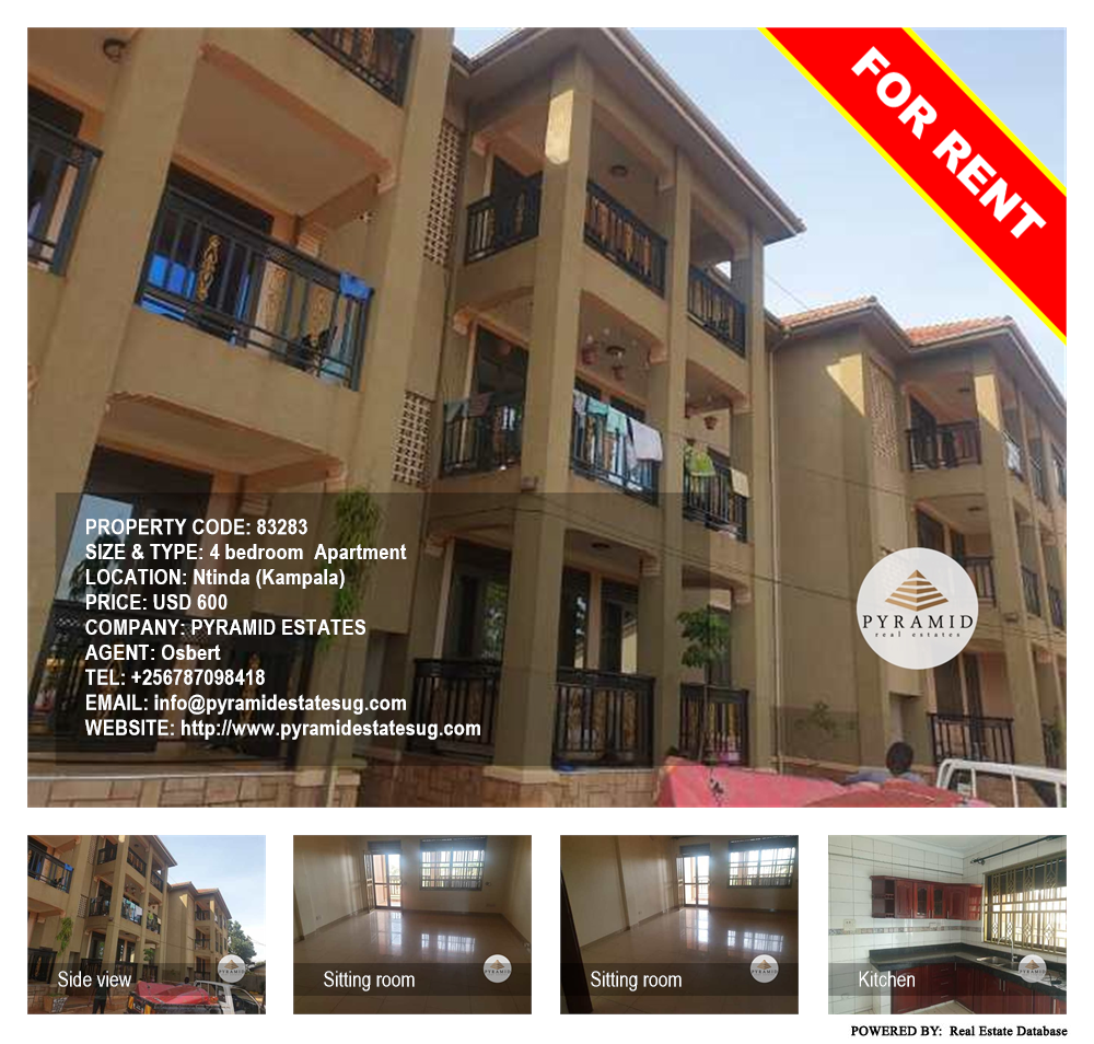 4 bedroom Apartment  for rent in Ntinda Kampala Uganda, code: 83283