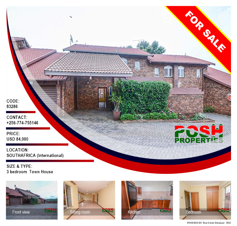3 bedroom Town House  for sale in SouthAfrica International Uganda, code: 83286