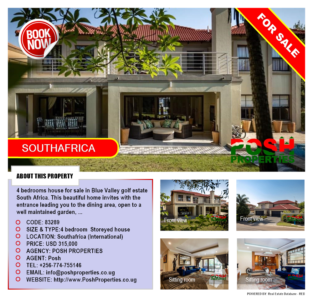 4 bedroom Storeyed house  for sale in SouthAfrica International Uganda, code: 83289