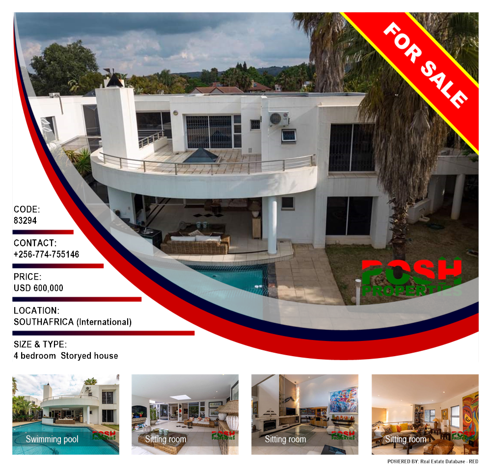 4 bedroom Storeyed house  for sale in Southafrica International Uganda, code: 83294