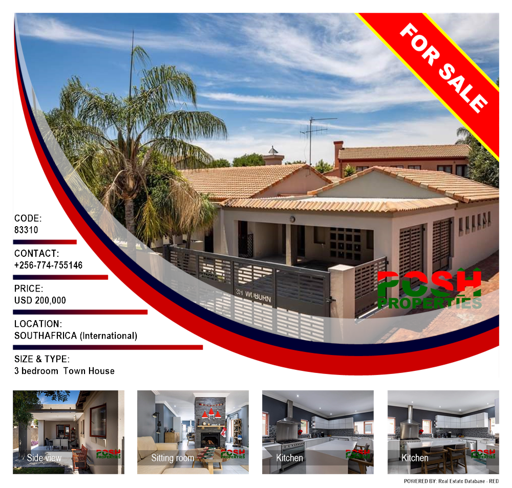 3 bedroom Town House  for sale in SouthAfrica International Uganda, code: 83310