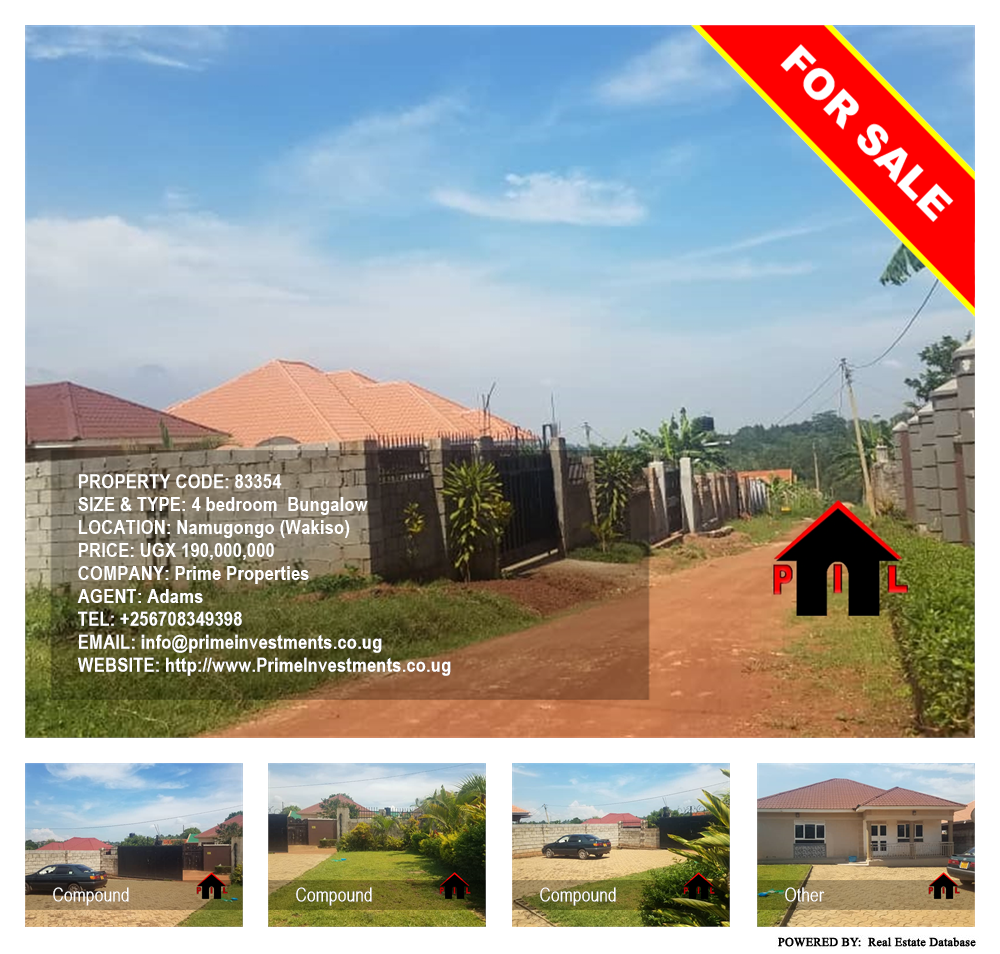 4 bedroom Bungalow  for sale in Namugongo Wakiso Uganda, code: 83354