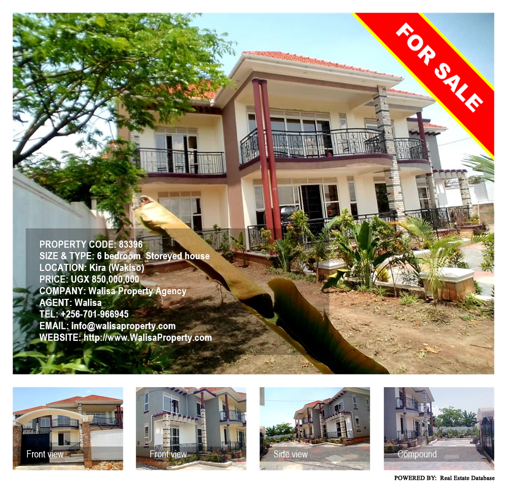 6 bedroom Storeyed house  for sale in Kira Wakiso Uganda, code: 83396