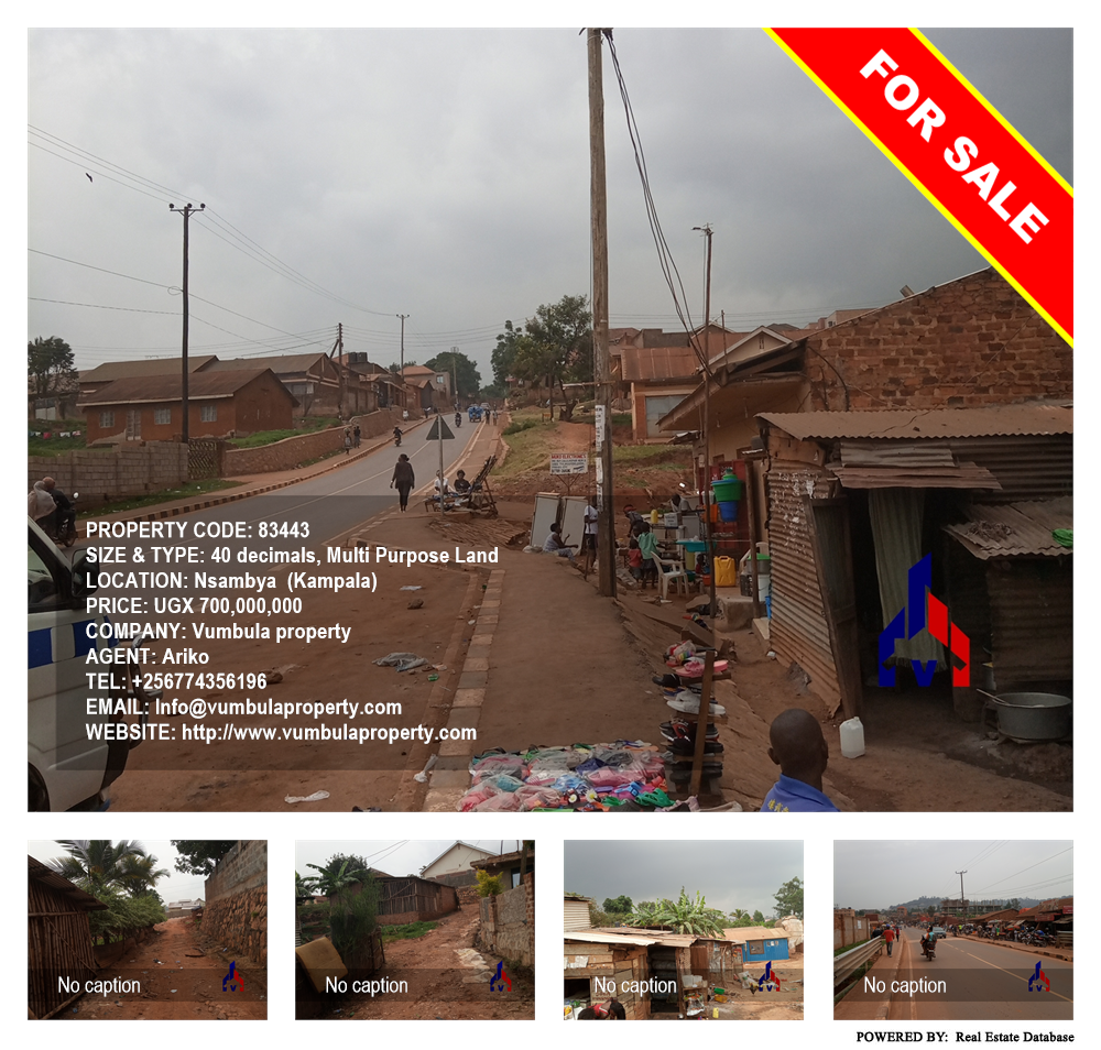 Multipurpose Land  for sale in Nsambya Kampala Uganda, code: 83443