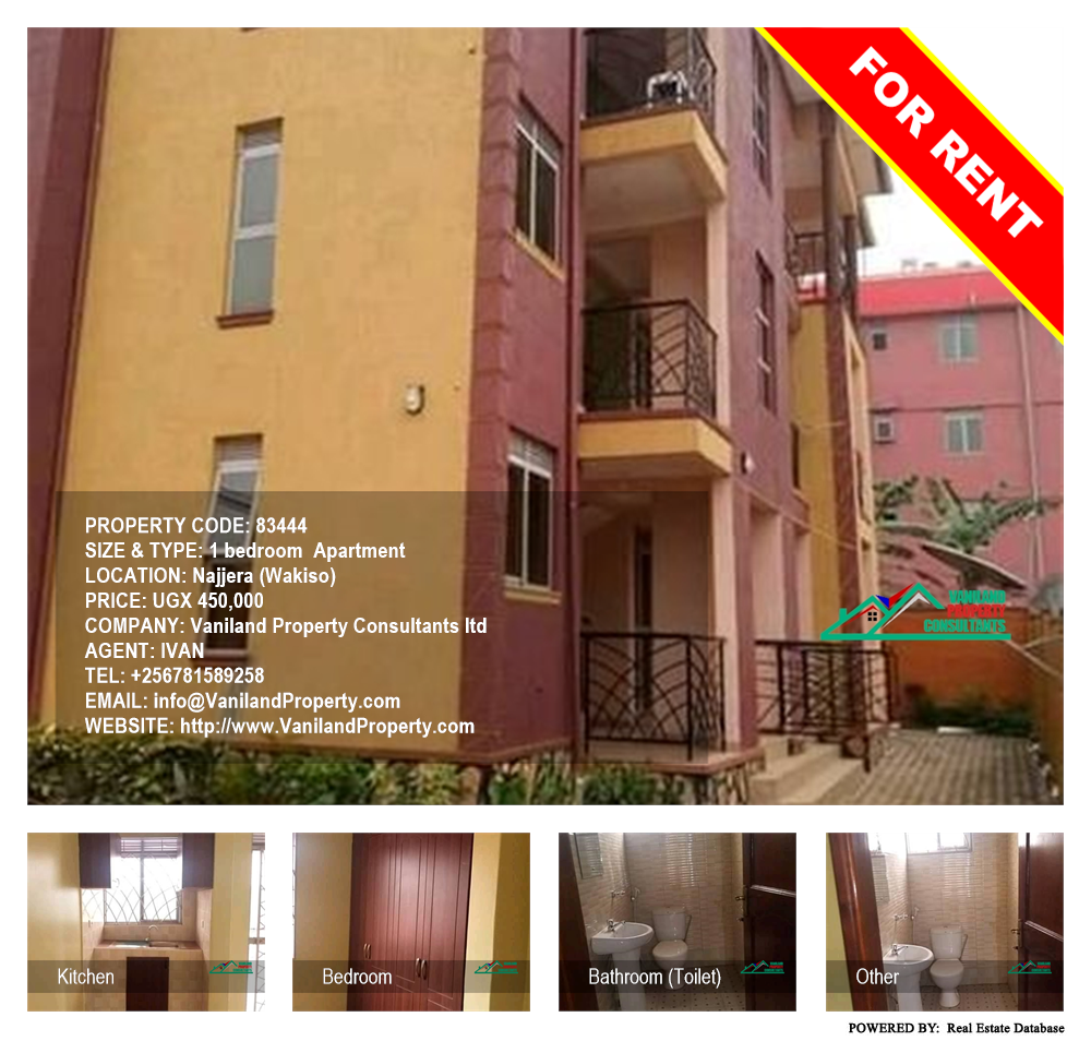 1 bedroom Apartment  for rent in Najjera Wakiso Uganda, code: 83444