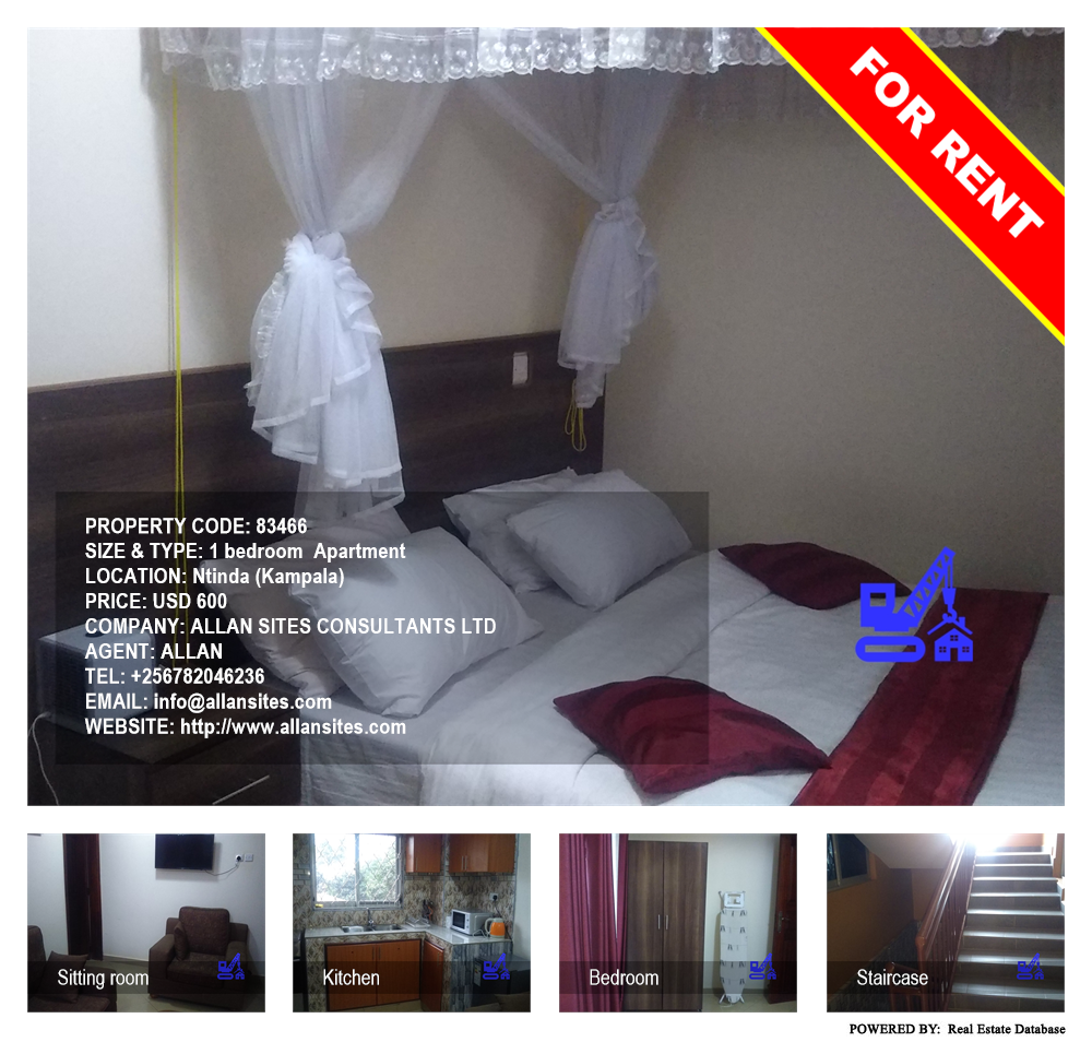 1 bedroom Apartment  for rent in Ntinda Kampala Uganda, code: 83466