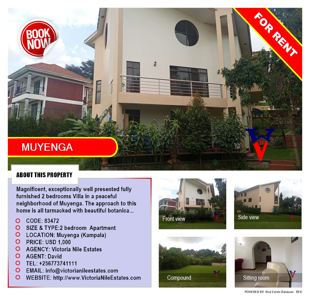 2 bedroom Apartment  for rent in Muyenga Kampala Uganda, code: 83472