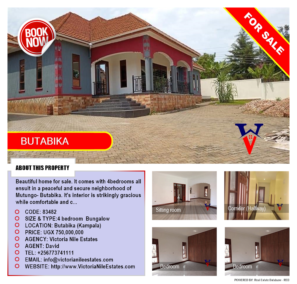 4 bedroom Bungalow  for sale in Butabika Kampala Uganda, code: 83482