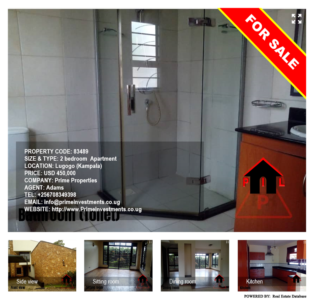 2 bedroom Apartment  for sale in Lugogo Kampala Uganda, code: 83489