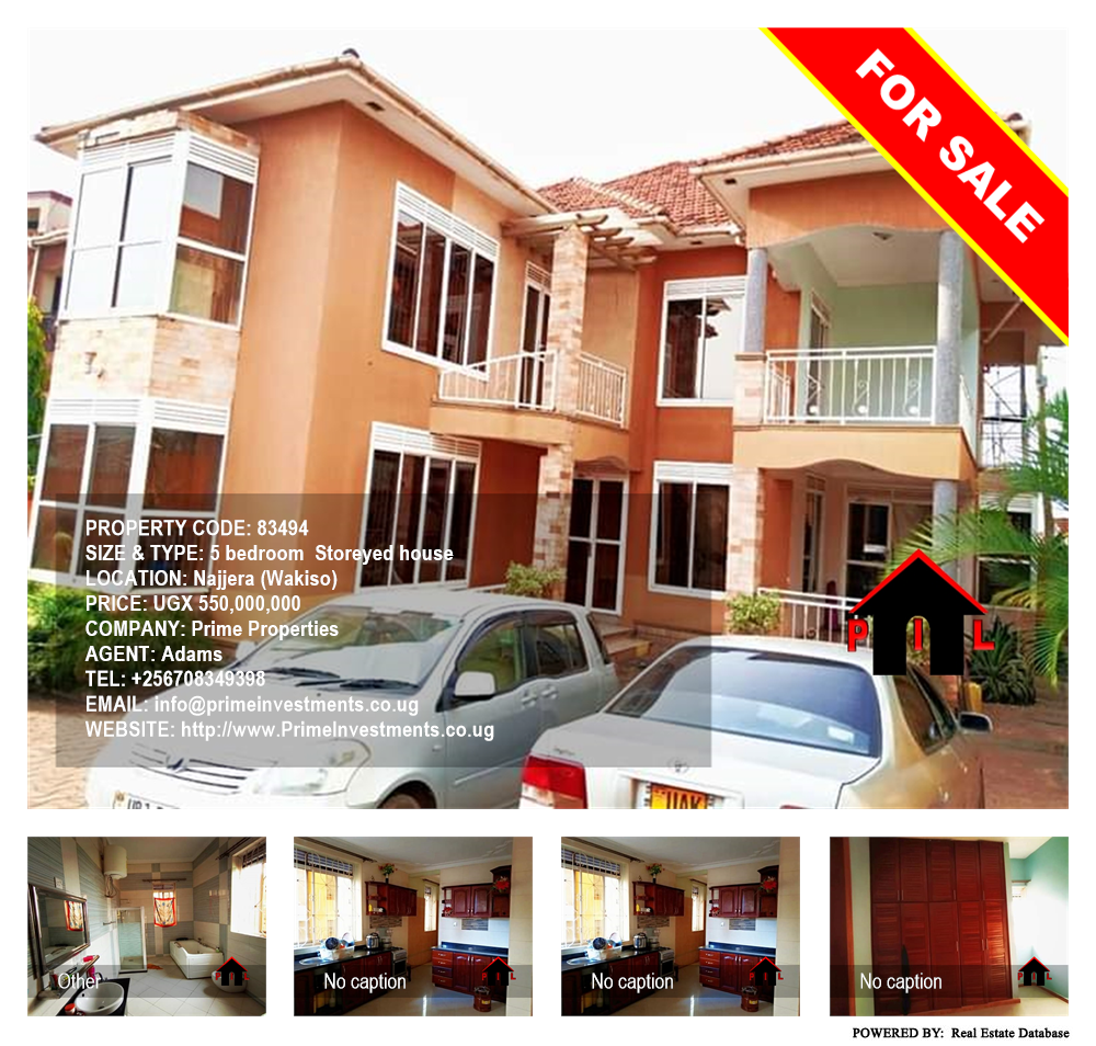 5 bedroom Storeyed house  for sale in Najjera Wakiso Uganda, code: 83494