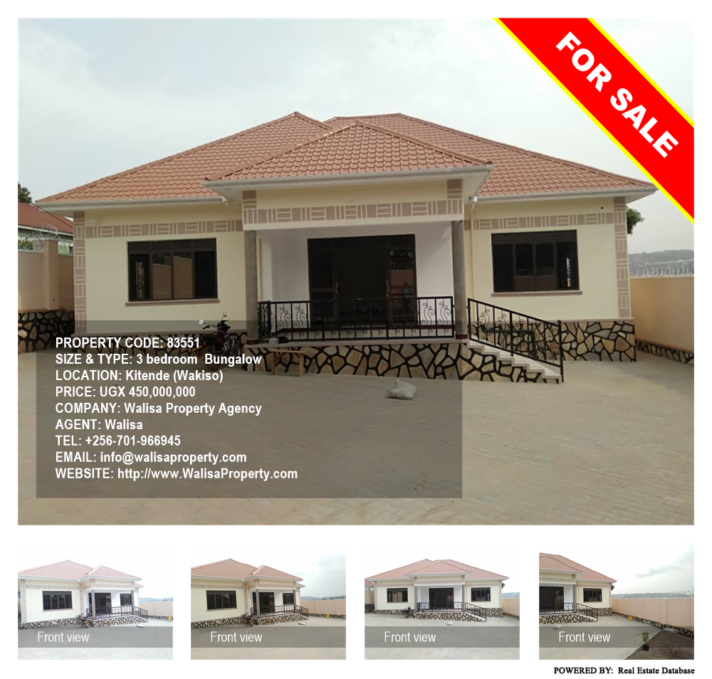 3 bedroom Bungalow  for sale in Kitende Wakiso Uganda, code: 83551