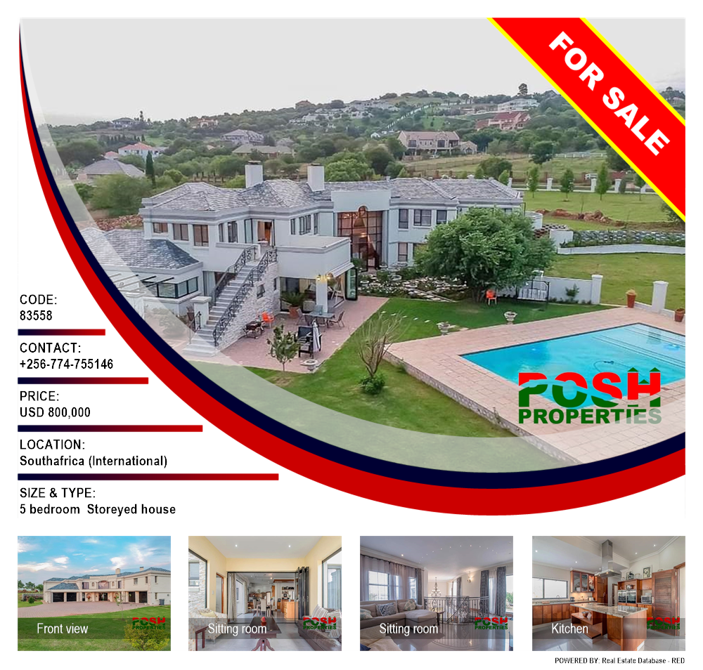 5 bedroom Storeyed house  for sale in Southafrica International Uganda, code: 83558