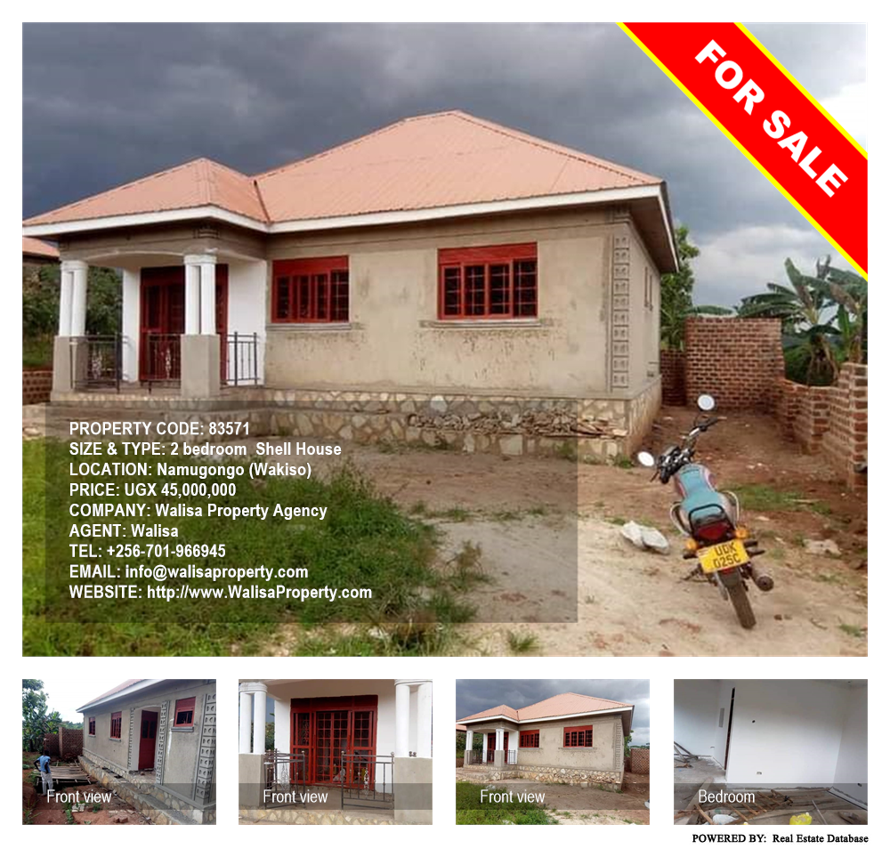 2 bedroom Shell House  for sale in Namugongo Wakiso Uganda, code: 83571