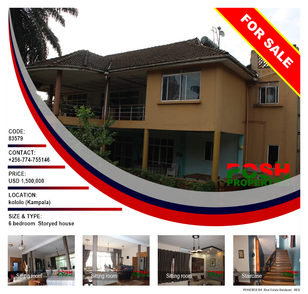 6 bedroom Storeyed house  for sale in Kololo Kampala Uganda, code: 83579