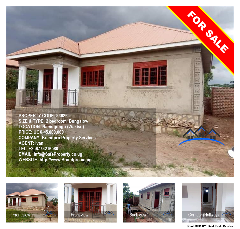 2 bedroom Bungalow  for sale in Namugongo Wakiso Uganda, code: 83626