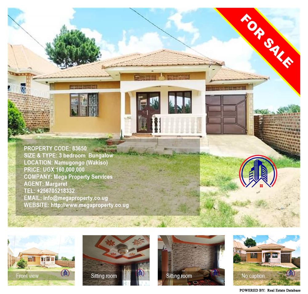 3 bedroom Bungalow  for sale in Namugongo Wakiso Uganda, code: 83650