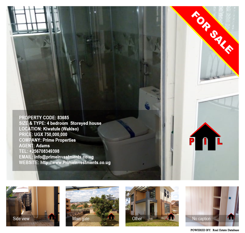 4 bedroom Storeyed house  for sale in Kiwaatule Wakiso Uganda, code: 83685
