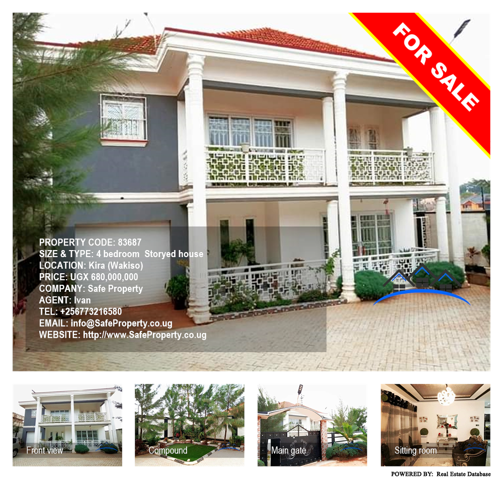 4 bedroom Storeyed house  for sale in Kira Wakiso Uganda, code: 83687