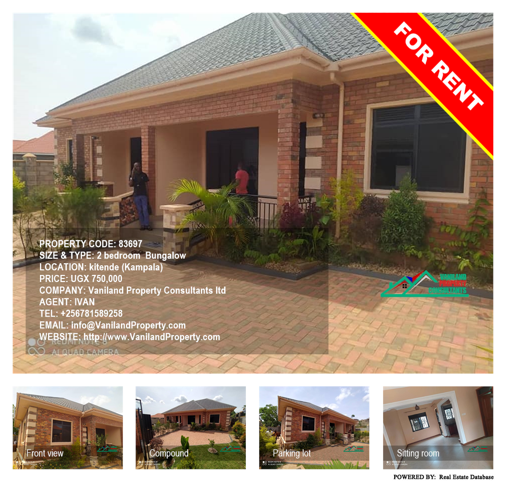 2 bedroom Bungalow  for rent in Kitende Kampala Uganda, code: 83697