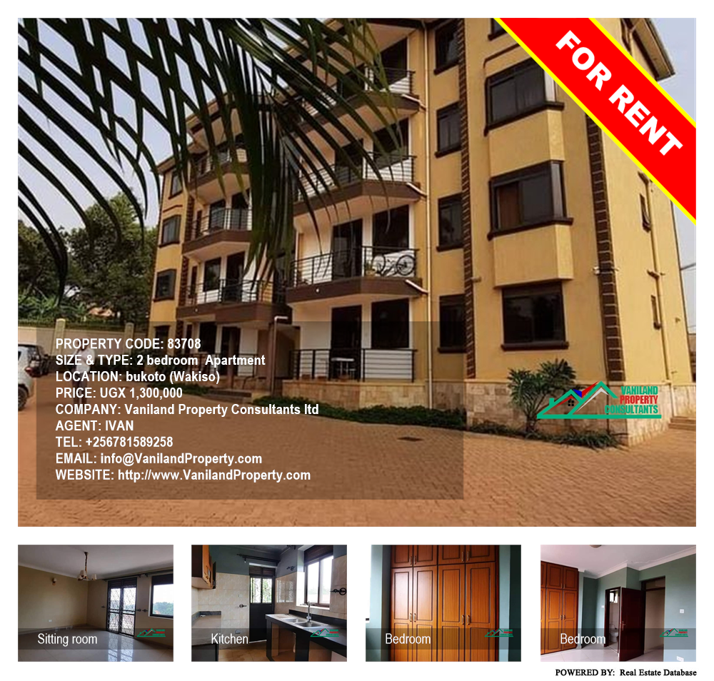 2 bedroom Apartment  for rent in Bukoto Wakiso Uganda, code: 83708