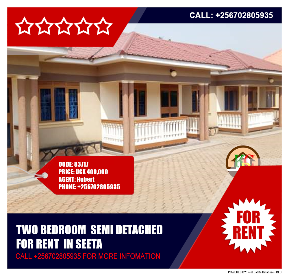 2 bedroom Semi Detached  for rent in Seeta Mukono Uganda, code: 83717