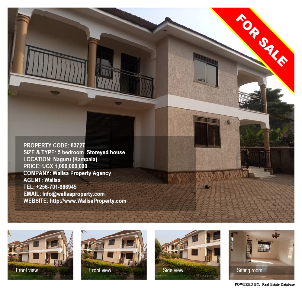 5 bedroom Storeyed house  for sale in Naguru Kampala Uganda, code: 83727