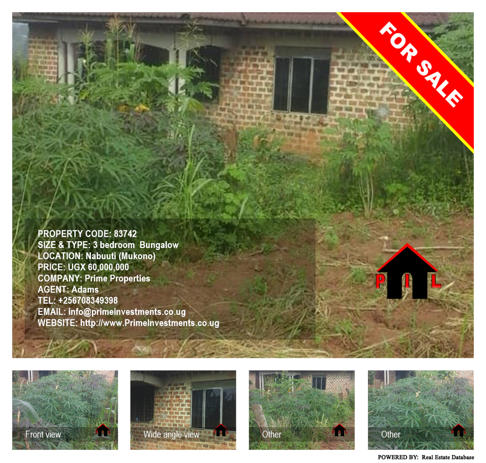 3 bedroom Bungalow  for sale in Nabuuti Mukono Uganda, code: 83742